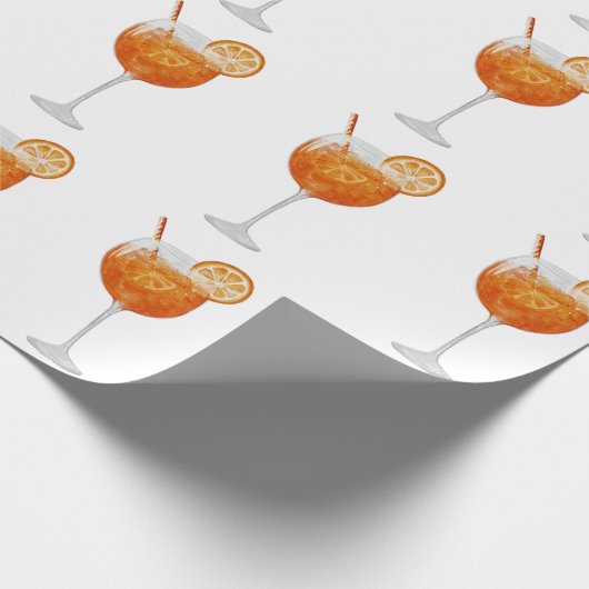 Aperol Spritz Wrapping Paper Geschenkpapier (Ecke)