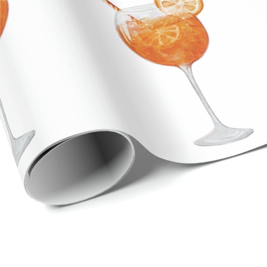 Aperol Spritz Wrapping Paper Geschenkpapier (Rolleneckpunkt)