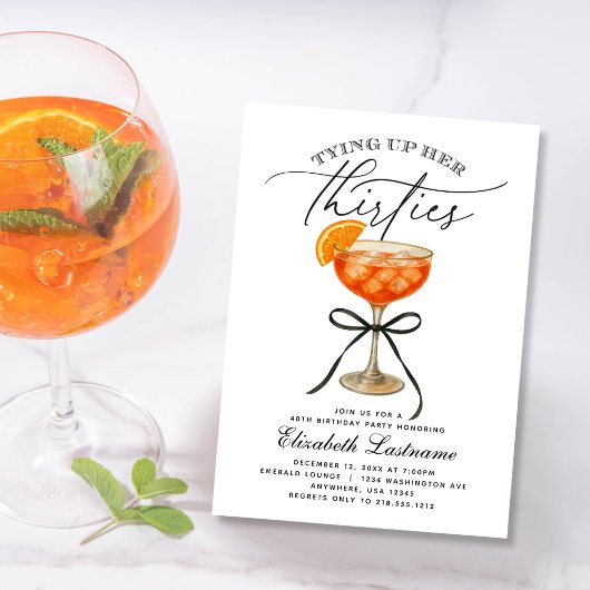 Aperol Spritz zum Geburtstag ihrer dreißiger Einladung