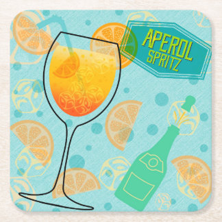 Aperol SpritzSquare Rechteckiger Pappuntersetzer