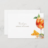 Aperol Sprtiz Brautparty Vielen Dank Dankeskarte (Vorne/Hinten)