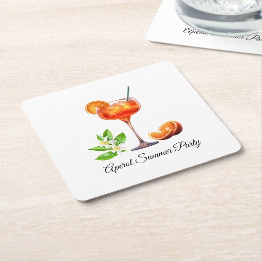 Aperol Summer Rechteckiger Pappuntersetzer (angewinkelt)