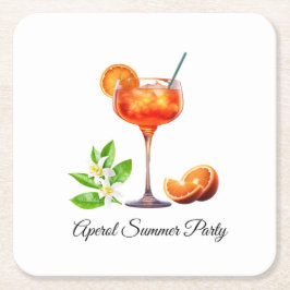 Aperol Summer Rechteckiger Pappuntersetzer