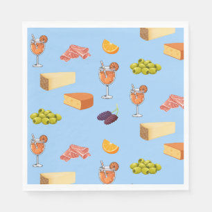 Aperol- und Käse-Muster Serviette