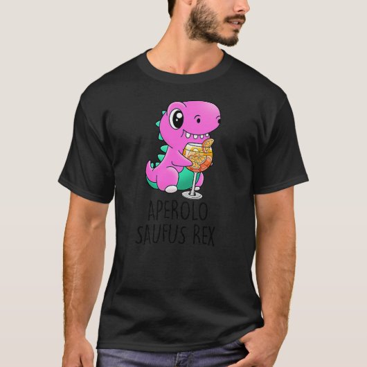 APEROLO SAUFUS REX Dinosaur Tyranno Vino Cocktail T-Shirt (Vorderseite)