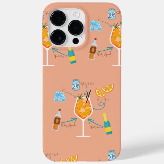 Aperolrecipe Case-Mate iPhone Hülle (Rückseite)