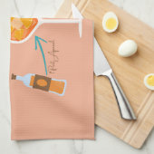 Aperolrecipe Geschirrtuch (Viertel Falte)