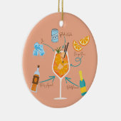 Aperolrecipe Keramik Ornament (Rechts)