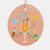 Aperolrecipe Keramik Ornament (Links)