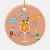 Aperolrecipe Keramik Ornament (Hinten)