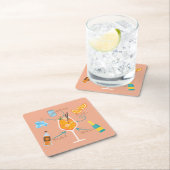 Aperolrecipe Rechteckiger Pappuntersetzer (Vor Ort)