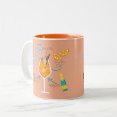 Aperolrecipe Zweifarbige Tasse (Vorderseite Links)