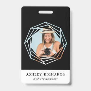 Aperture Fotografen-Logo-Rahmen Foto-Namensschil Ausweis