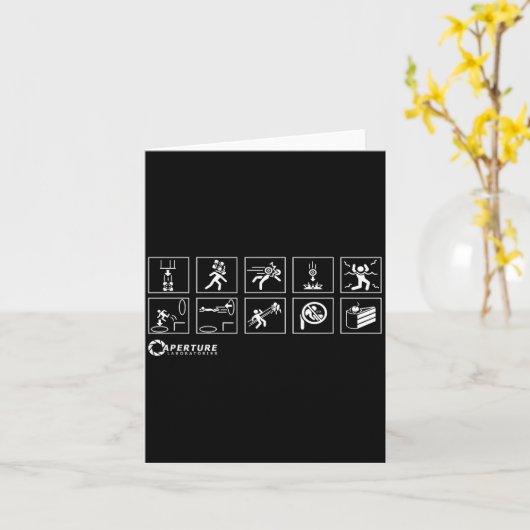 Aperture Labs Jump Into The Rtal For Science Funny Karte (Gelbe Blume)