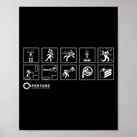 Aperture Labs Jump Into The Rtal For Science Funny Poster (Vorne)