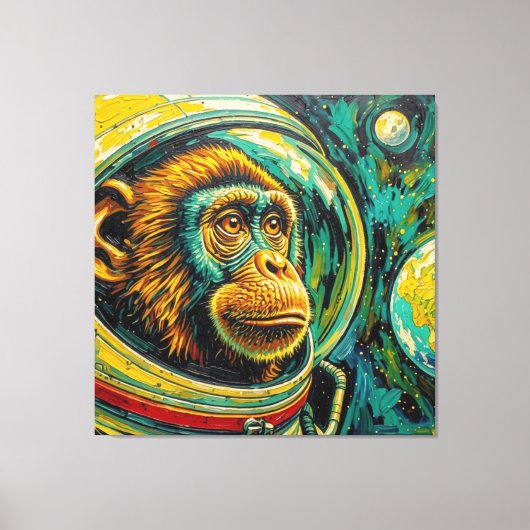 APES IN SPACE-5 LEINWANDDRUCK (Vorderseite)