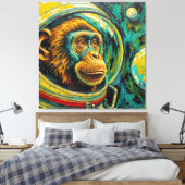 APES IN SPACE-5 LEINWANDDRUCK (Insitu (Schlafzimmer))