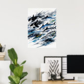 Apex Currents - Tinte der Tiefseejagd Poster (Heimbüro)