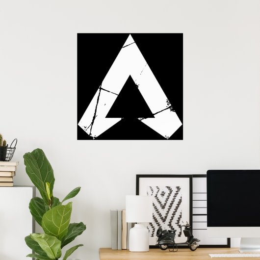 Apex Legends Logo Apex Legenden Weißes Symbol Poster (Heimbüro)