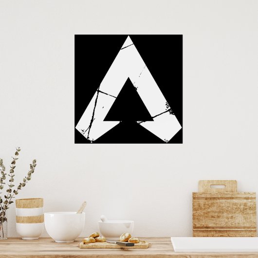 Apex Legends Logo Apex Legenden Weißes Symbol Poster (Küche)
