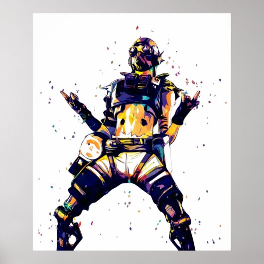 Apex Legends Octane Pop Art Poster (Vorne)