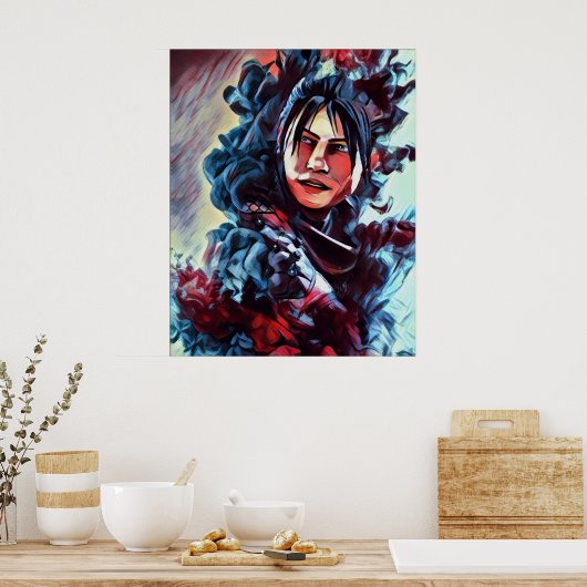 APEX LEGENDS WRAITH v4 bunt Poster (Küche)