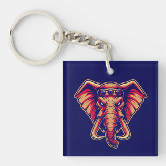 Apex Pachyderm - Navy Blau und Orange Edition Schlüsselanhänger