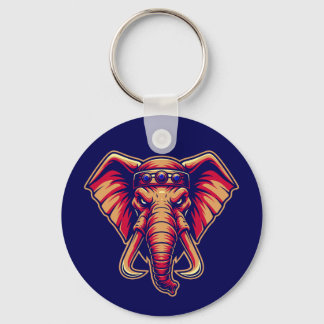 Apex Pachyderm - Navy Blau und Orange Edition Schlüsselanhänger