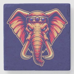 Apex Pachyderm - Navy Blau und Orange Edition Steinuntersetzer