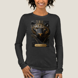Apex Predator Black Panther Gold Filigree Langarms Tri-Blend Shirt