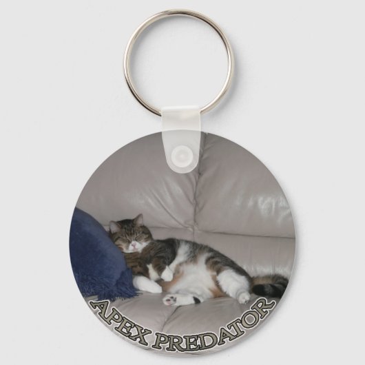 Apex Predator Fat lazy cat keychain Schlüsselanhänger (Vorderseite)
