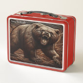 Apex Predator in Embossed Leather Metall Brotdose (Rückseite)