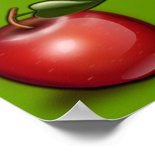 Apfel_002_Vector_Clipart Poster (Ecke)