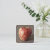 Apfel 01 quadratische visitenkarte (Stehend Vorderseite)