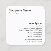 Apfel 02 quadratische visitenkarte (Rückseite)