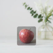 Apfel 02 quadratische visitenkarte (Stehend Vorderseite)