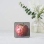 Apfel 03 quadratische visitenkarte (Stehend Vorderseite)