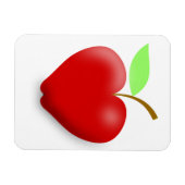 Apfel-148455 ROTE HERZGESTEUERTE APFELVEKTORFRÜCHT Magnet (Horizontal)