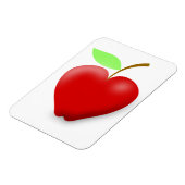 Apfel-148455 ROTE HERZGESTEUERTE APFELVEKTORFRÜCHT Magnet (Linke Seite)