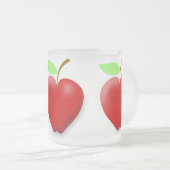 Apfel-148455 ROTE HERZGESTEUERTE APFELVEKTORFRÜCHT Mattglastasse (VorderseiteRechts)