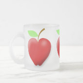 Apfel-148455 ROTE HERZGESTEUERTE APFELVEKTORFRÜCHT Mattglastasse (Links)