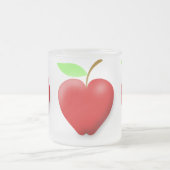 Apfel-148455 ROTE HERZGESTEUERTE APFELVEKTORFRÜCHT Mattglastasse (Mittel)