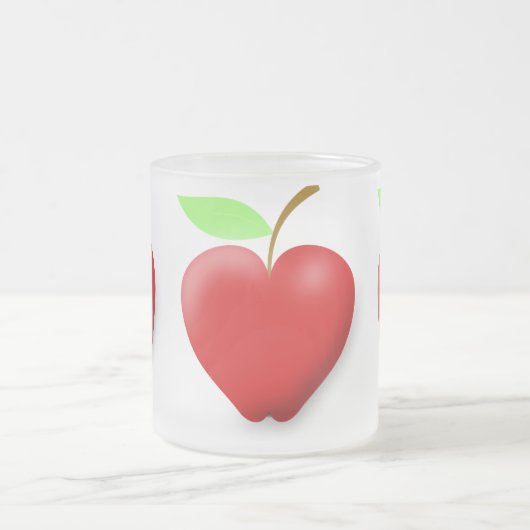 Apfel-148455 ROTE HERZGESTEUERTE APFELVEKTORFRÜCHT Mattglastasse (Mittel)