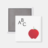 Apfel, A, B, C Magnet (Vorderseite/Rückseite)