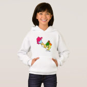 Apfel als Maler mit Pinsel Hoodie (Vorne ganz)