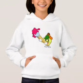 Apfel als Maler mit Pinsel Hoodie (Vorderseite)