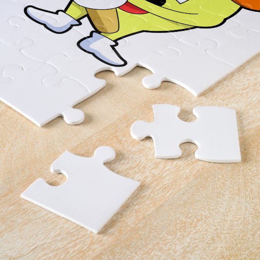 Apfel als Maler mit Pinsel Puzzle (Seite)