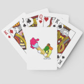 Apfel als Maler mit Pinsel Spielkarten (Rückseite)