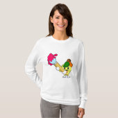 Apfel als Maler mit Pinsel T-Shirt (Vorne ganz)