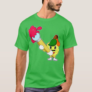 Apfel als Maler mit Pinsel T-Shirt